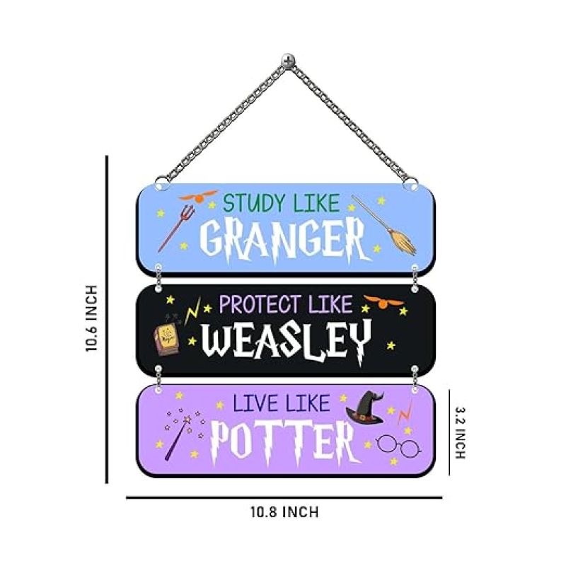 Wooden Harry Potter Wall Hanging Decor Art