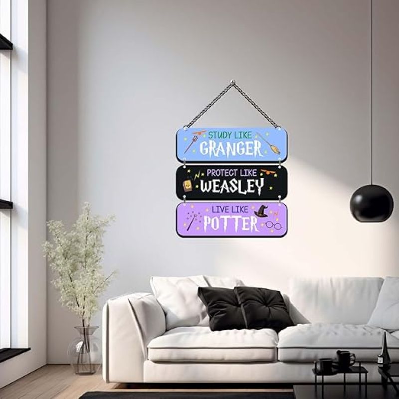 Wooden Harry Potter Wall Hanging Decor Art
