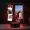 Personalized Lamp with Photos | Acrylic UV Printed Lamp with 7 Color Changing Light Gift for Anniversary, Valentines Day, Birthday