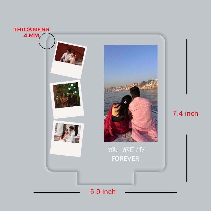 Personalized Lamp with Photos | Acrylic UV Printed Lamp with 7 Color Changing Light Gift for Anniversary, Valentines Day, Birthday