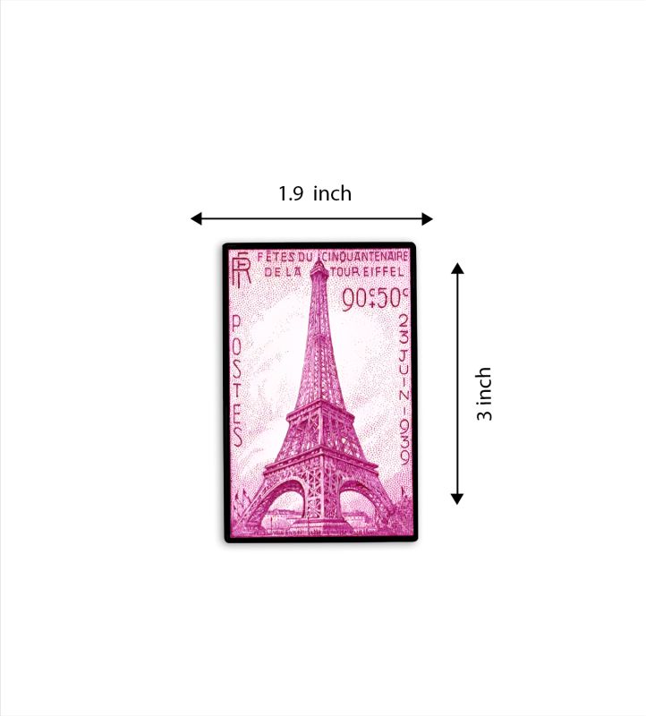 International Travel Stamp Wooden Fridge Magnet - 14 pcs