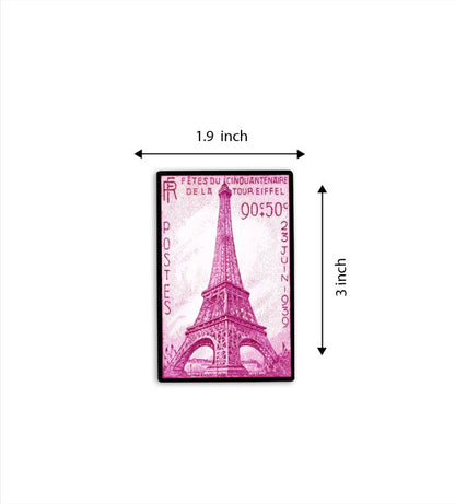 International Travel Stamp Wooden Fridge Magnet - 14 pcs