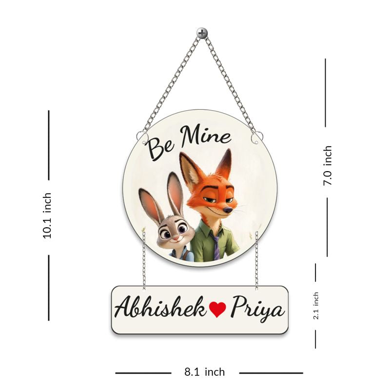 Personalized Wall Hangings (Be Mine) Couple Wall Hanging