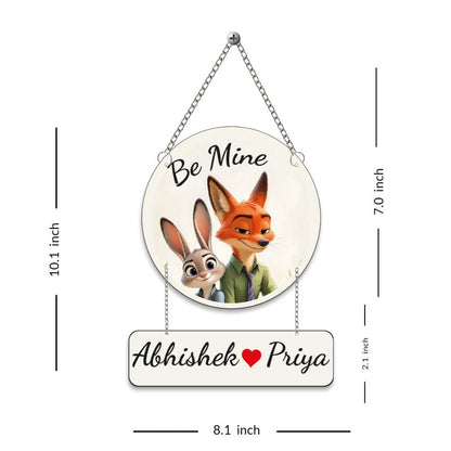 Personalized Wall Hangings (Be Mine) Couple Wall Hanging