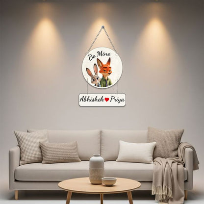 Personalized Wall Hangings (Be Mine) Couple Wall Hanging