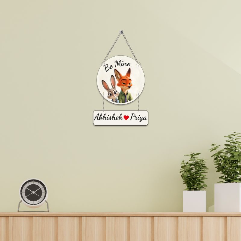 Personalized Wall Hangings (Be Mine) Couple Wall Hanging