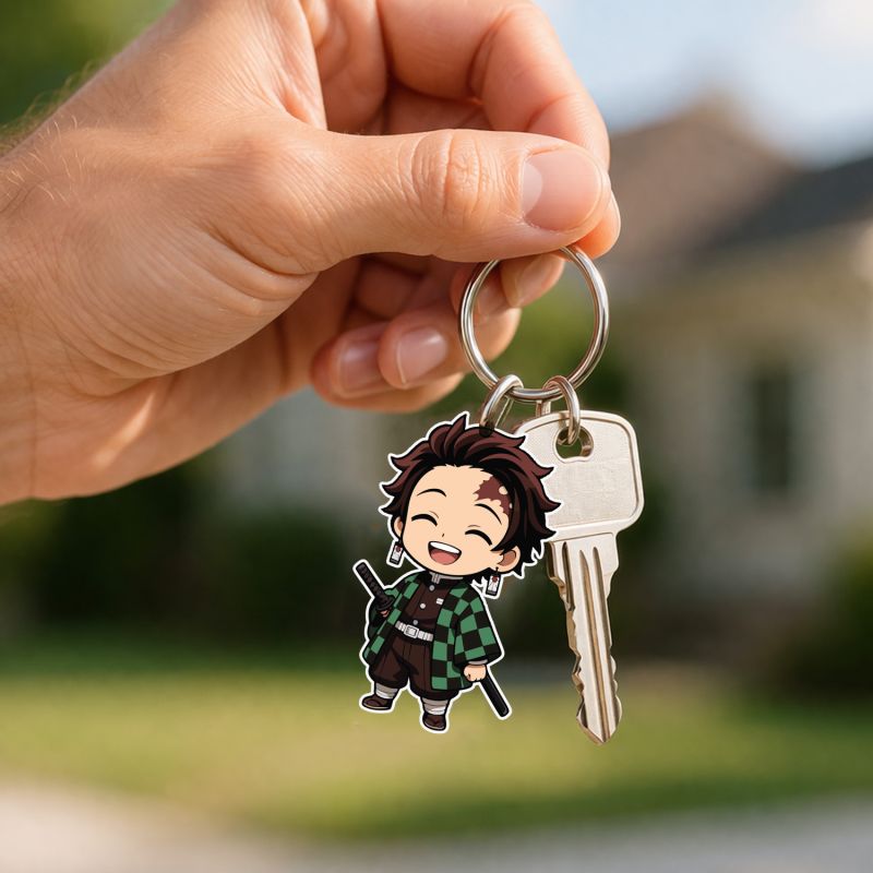 Tanjiro Demon Slayer Anime Theme Keychain